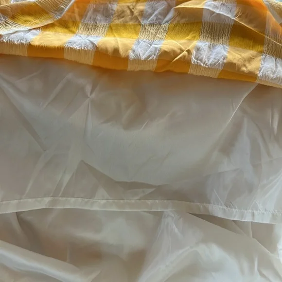 Autumn Adeigbo Lillian Gingham Cutout Midi Sundress in Yellow Gingham size 6